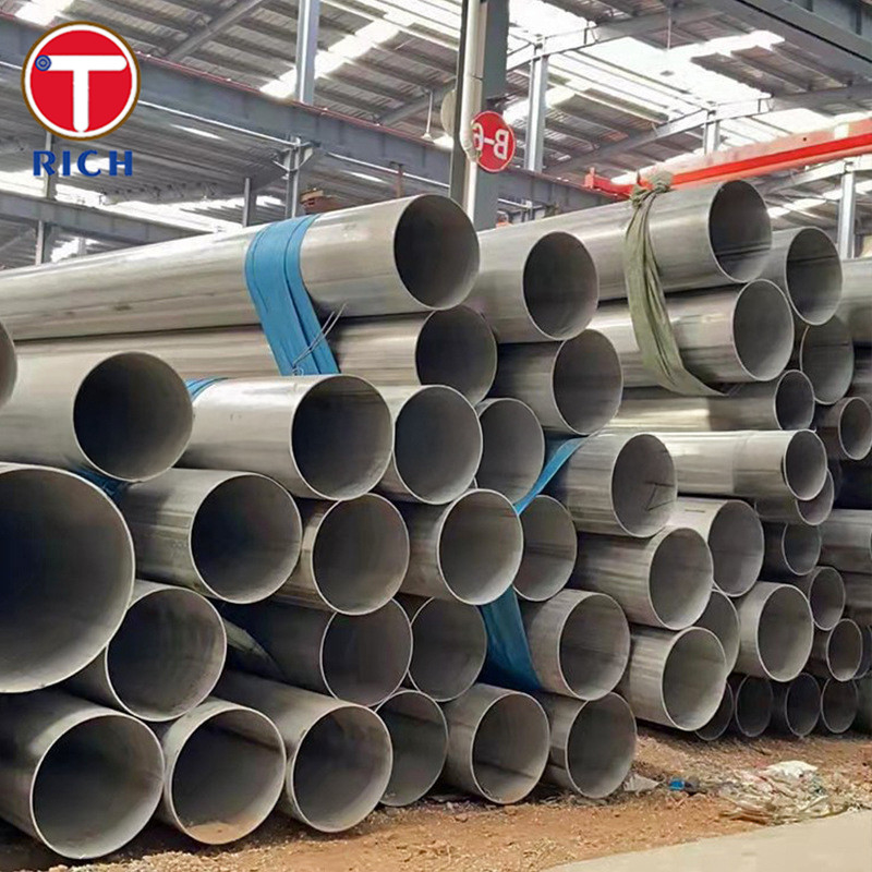 JIS G3468 304 স্টেইনলেস স্টীল টিউব বড় ব্যাসার্ধের ঝালাই স্টেইনলেস স্টীল পাইপ কম তাপমাত্রা জন্য