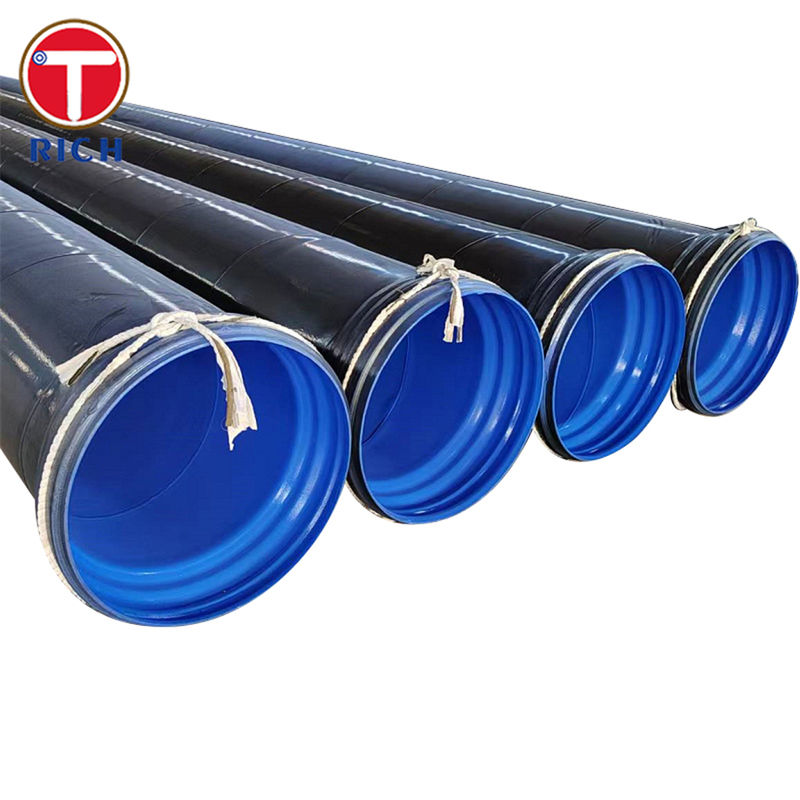 JIS G3469 P2S পলিথিন লেপযুক্ত স্টিলের পাইপ অ্যান্টি-কোরোশন সার্ভিসের জন্য