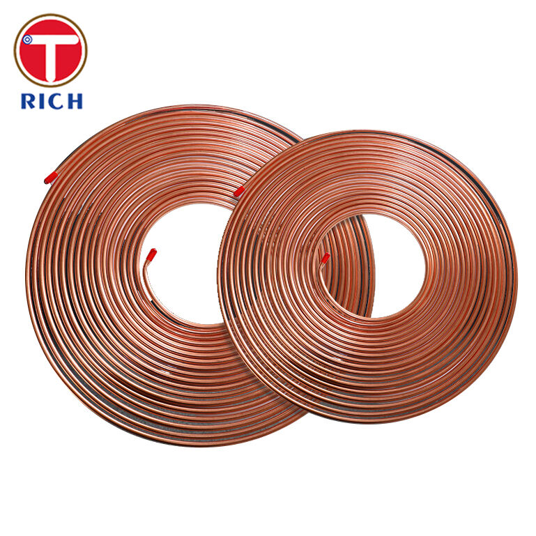 অটোমোটিভ ব্যবহারের জন্য বাঁধা টিউব ডাবল-ওয়াল লো কার্বন ইস্পাত টিউব তামা প্লাস্টিক