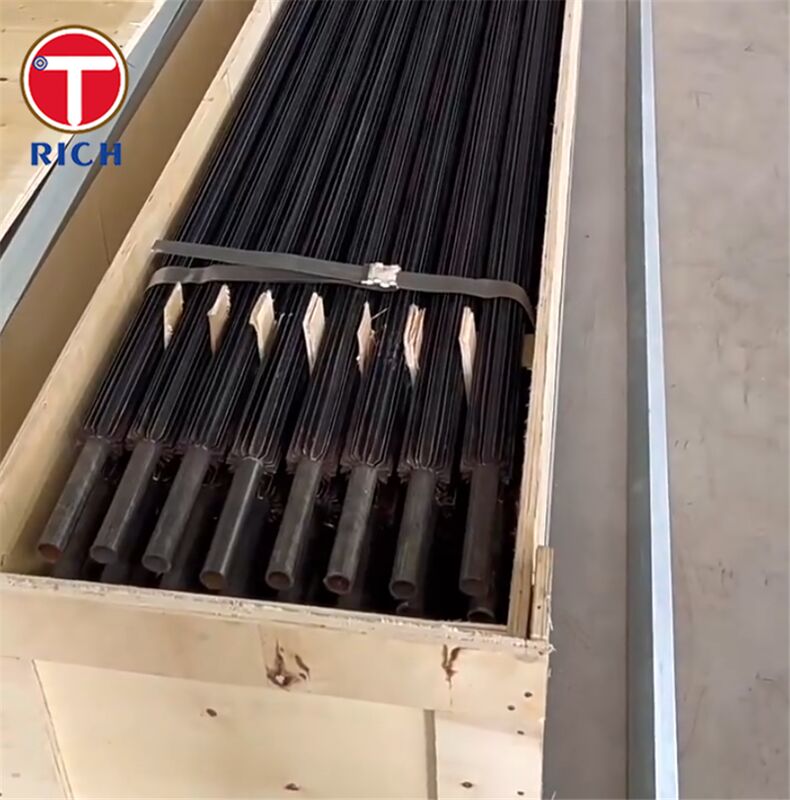 তেল তাপ এক্সচেঞ্জারগুলিতে উন্নত তাপ স্থানান্তরের জন্য উচ্চ তাপমাত্রা সহনশীলতার সাথে জারা প্রতিরোধী ওয়েল্ডেড লম্বাপন্থী ফিনিড টিউব