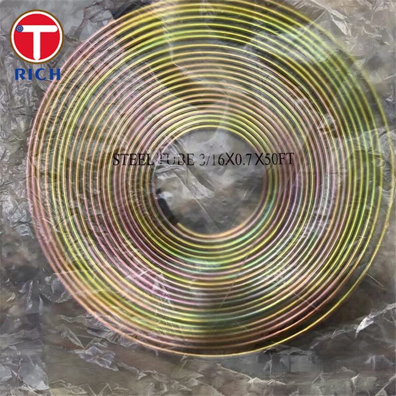 SAE J527 ৪.৭৬-১২.৭ মিমি বাইরের ব্যাস সহ তামা-প্রলেপযুক্ত বান্ডি টিউব ব্রেক লাইনের প্রয়োগের জন্য